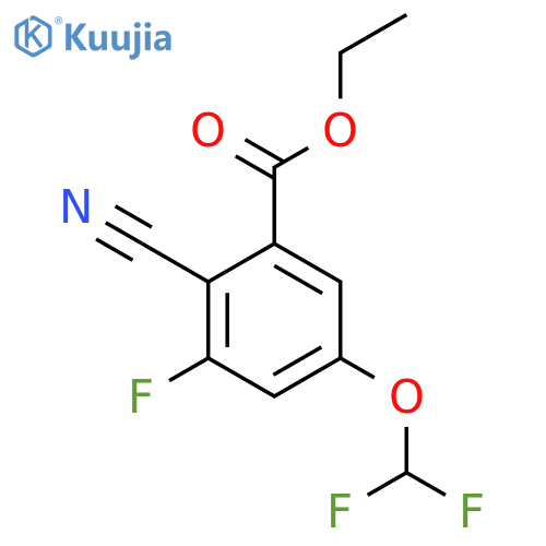 Ethyl 2-cyano-5-difluoromethoxy-3-fluorobenzoate structure