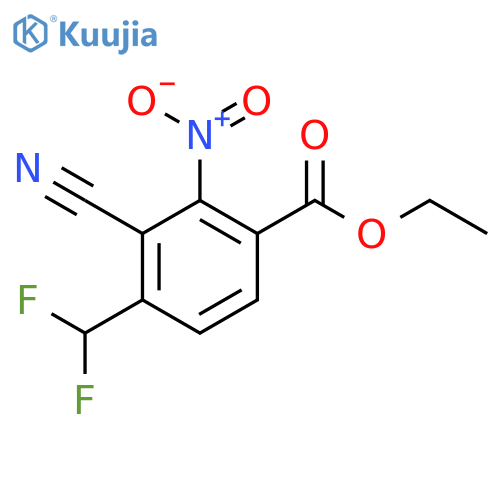 Ethyl 3-cyano-4-difluoromethyl-2-nitrobenzoate structure