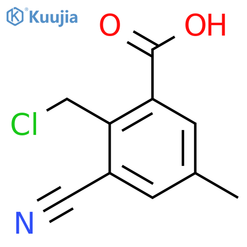 2-Chloromethyl-3-cyano-5-methylbenzoic acid structure