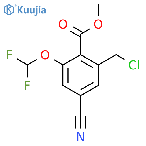 Methyl 2-chloromethyl-4-cyano-6-(difluoromethoxy)benzoate structure