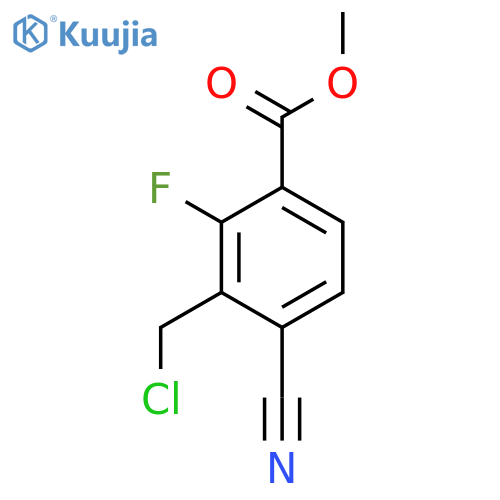 Methyl 3-chloromethyl-4-cyano-2-fluorobenzoate structure