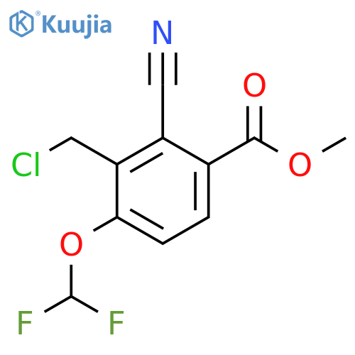 Methyl 3-chloromethyl-2-cyano-4-(difluoromethoxy)benzoate structure