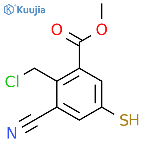 Methyl 2-chloromethyl-3-cyano-5-mercaptobenzoate structure
