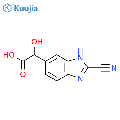2-(2-Cyano-1H-benzo[d]imidazol-5-yl)-2-hydroxyacetic acid structure