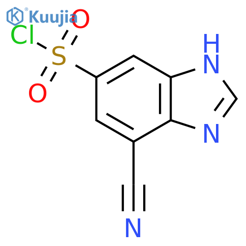 4-Cyano-1H-benzimidazole-6-sulfonyl chloride structure