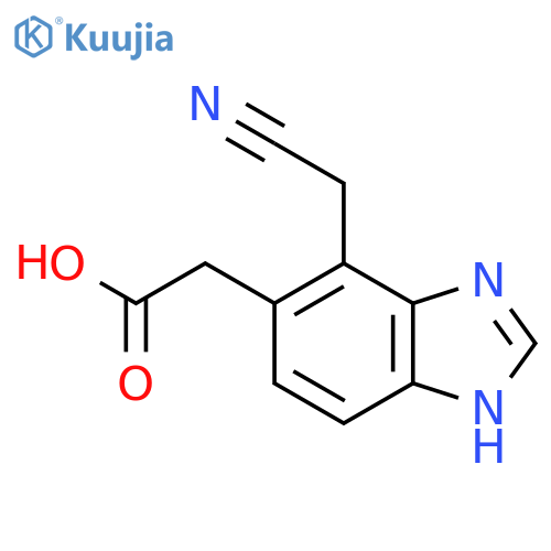 4-Cyanomethyl-1H-benzimidazole-5-acetic acid structure