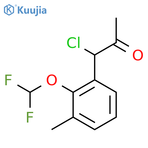 1-Chloro-1-(2-(difluoromethoxy)-3-methylphenyl)propan-2-one structure