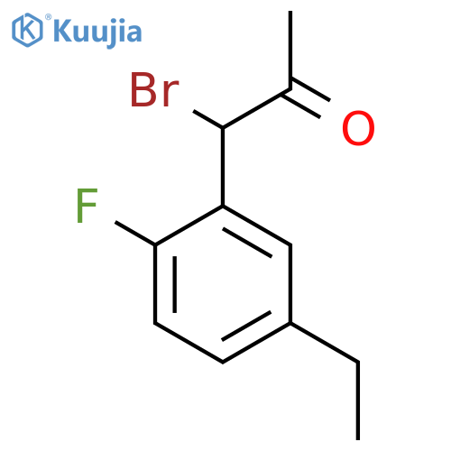 1-Bromo-1-(5-ethyl-2-fluorophenyl)propan-2-one structure