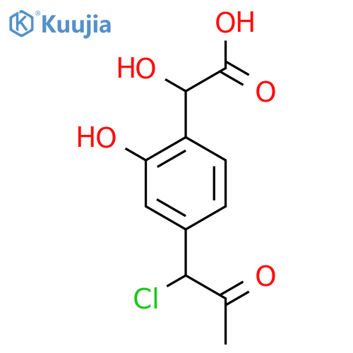 4-(1-Chloro-2-oxopropyl)-2-hydroxymandelic acid structure