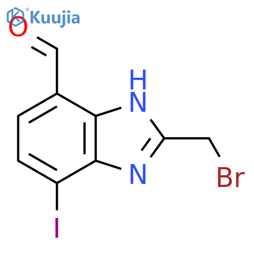 2-Bromomethyl-7-formyl-4-iodo-1H-benzimidazole structure
