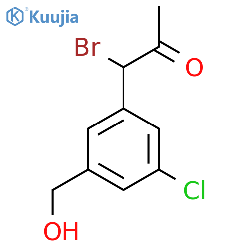 1-Bromo-1-(3-chloro-5-(hydroxymethyl)phenyl)propan-2-one structure