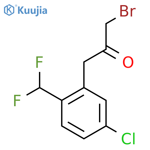 1-Bromo-3-(5-chloro-2-(difluoromethyl)phenyl)propan-2-one structure
