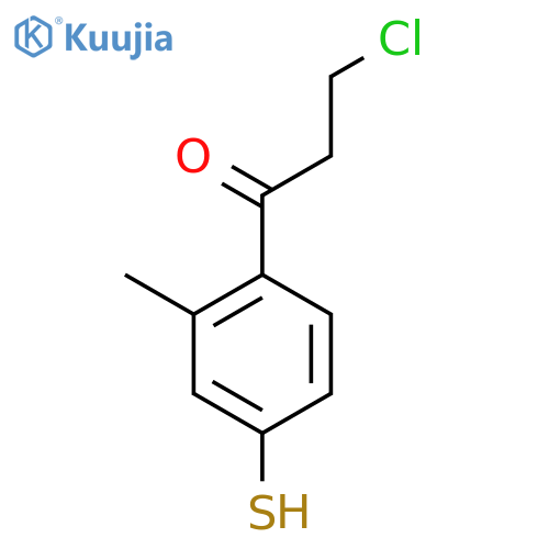 4-(3-Chloropropanoyl)-3-methylthiophenol structure