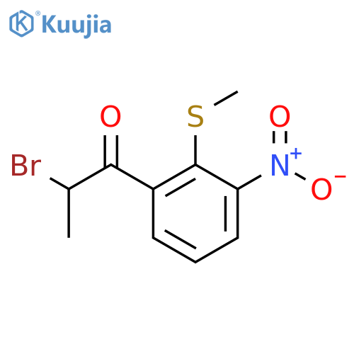 2-Bromo-1-(2-(methylthio)-3-nitrophenyl)propan-1-one structure