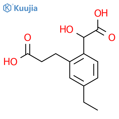2-(2-Carboxyethyl)-4-ethylmandelic acid structure