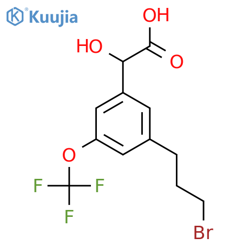 3-(3-Bromopropyl)-5-(trifluoromethoxy)mandelic acid structure