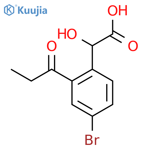 4-Bromo-2-propionylmandelic acid structure