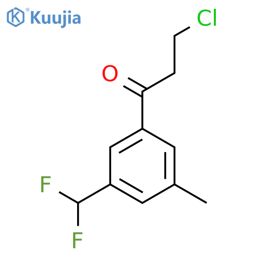 3-Chloro-1-(3-(difluoromethyl)-5-methylphenyl)propan-1-one structure