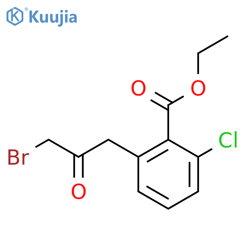 Ethyl 2-(3-bromo-2-oxopropyl)-6-chlorobenzoate structure