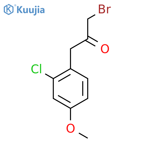 1-Bromo-3-(2-chloro-4-methoxyphenyl)propan-2-one structure
