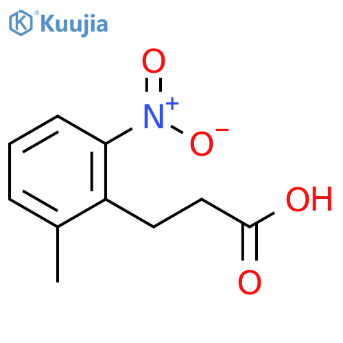 Benzenepropanoic acid, 2-methyl-6-nitro- structure