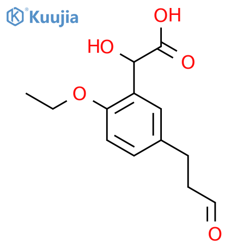 2-Ethoxy-5-(3-oxopropyl)mandelic acid structure