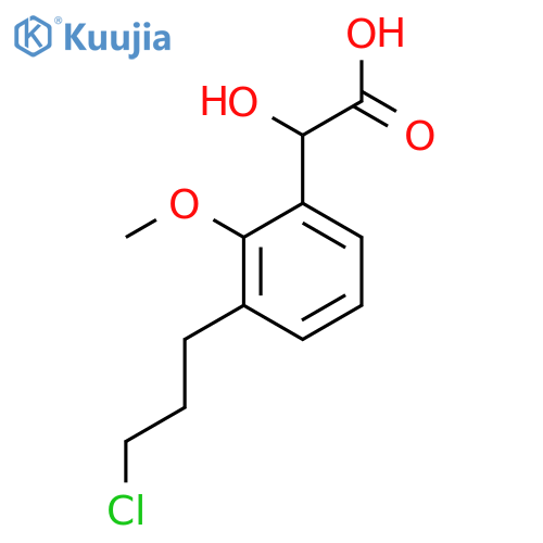 3-(3-Chloropropyl)-2-methoxymandelic acid structure