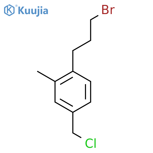 2-(3-Bromopropyl)-5-(chloromethyl)toluene structure