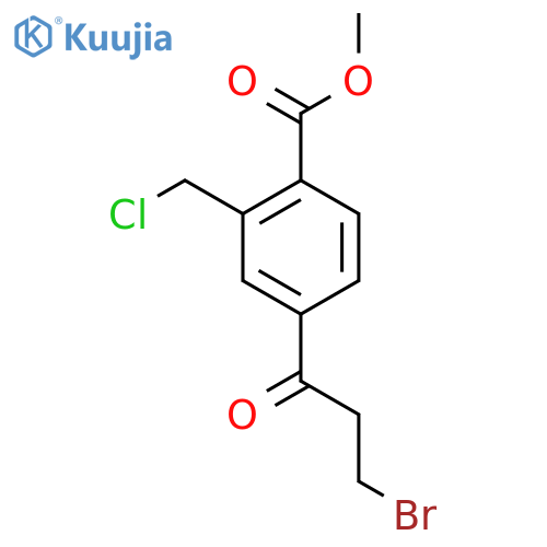 Methyl 4-(3-bromopropanoyl)-2-(chloromethyl)benzoate structure
