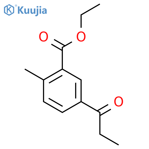 Ethyl 2-methyl-5-propionylbenzoate structure