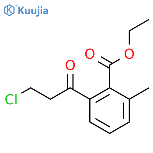 Ethyl 2-(3-chloropropanoyl)-6-methylbenzoate structure