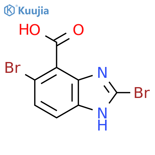 2,6-Dibromo-1H-benzimidazole-7-carboxylic acid structure