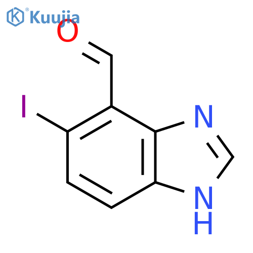 7-Formyl-6-iodo-1H-benzimidazole structure