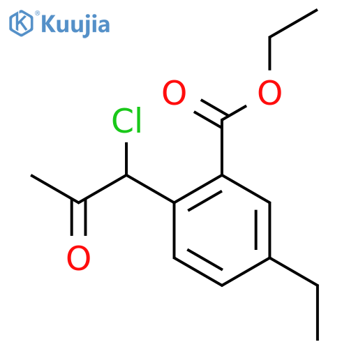 Ethyl 2-(1-chloro-2-oxopropyl)-5-ethylbenzoate structure
