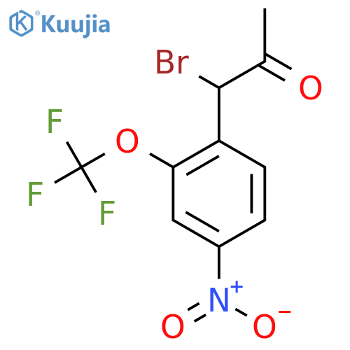 1-Bromo-1-(4-nitro-2-(trifluoromethoxy)phenyl)propan-2-one structure
