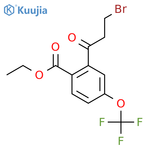Ethyl 2-(3-bromopropanoyl)-4-(trifluoromethoxy)benzoate structure