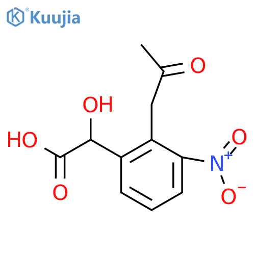 3-Nitro-2-(2-oxopropyl)mandelic acid structure