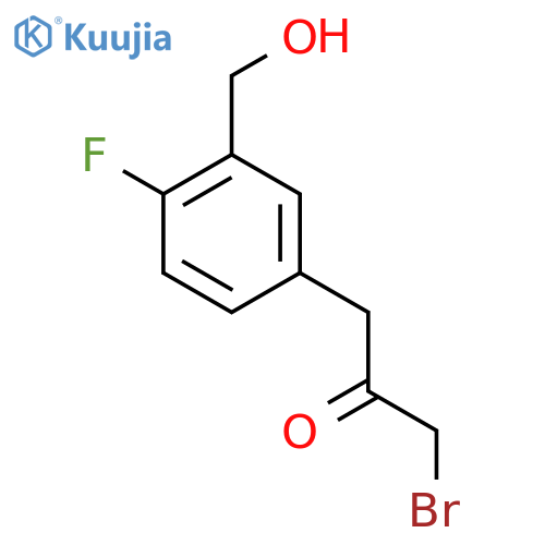 1-Bromo-3-(4-fluoro-3-(hydroxymethyl)phenyl)propan-2-one structure