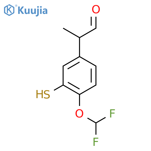 4-(Difluoromethoxy)-3-mercaptophenylpropanal structure