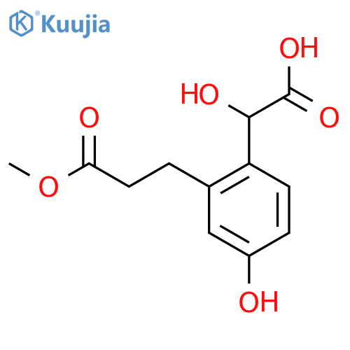 4-Hydroxy-2-(3-methoxy-3-oxopropyl)mandelic acid structure