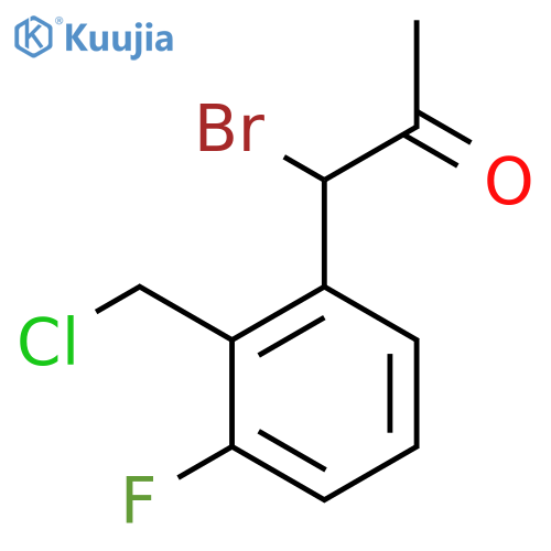 1-Bromo-1-(2-(chloromethyl)-3-fluorophenyl)propan-2-one structure