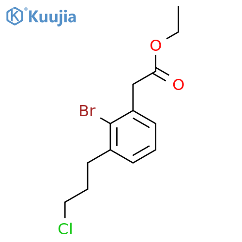 Ethyl 2-bromo-3-(3-chloropropyl)phenylacetate structure