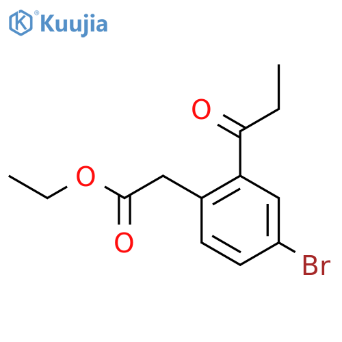Ethyl 4-bromo-2-propionylphenylacetate structure