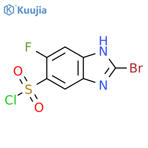 2-Bromo-5-fluoro-1H-benzimidazole-6-sulfonyl chloride structure