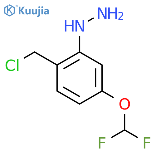 4-(Difluoromethoxy)-2-hydrazinylbenzyl chloride structure