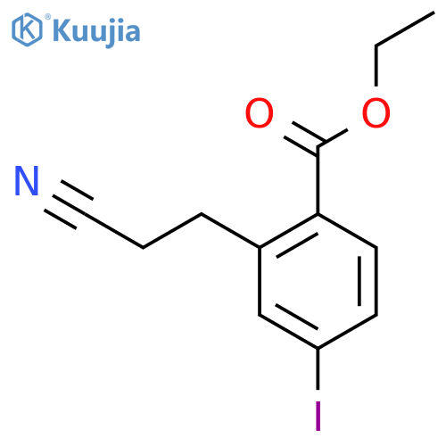 Ethyl 2-(2-cyanoethyl)-4-iodobenzoate structure