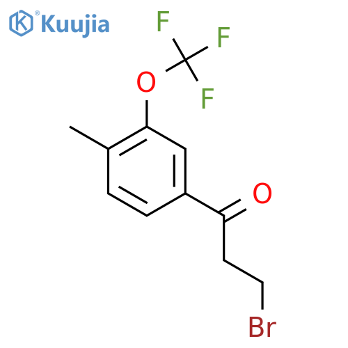 4-(3-Bromopropanoyl)-2-(trifluoromethoxy)toluene structure