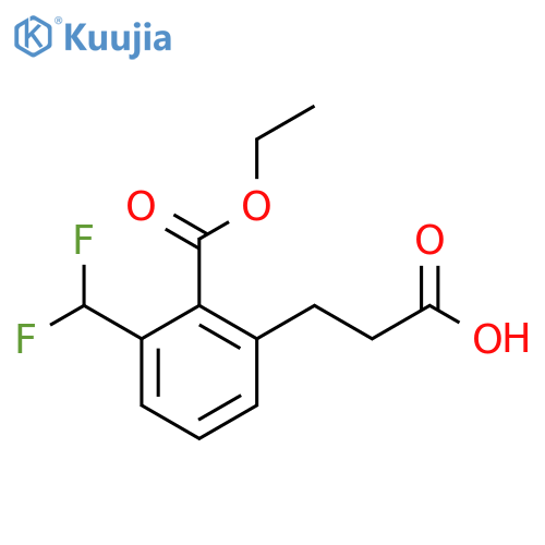 Ethyl 2-(2-carboxyethyl)-6-(difluoromethyl)benzoate structure