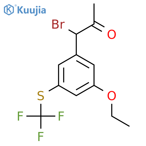 1-Bromo-1-(3-ethoxy-5-(trifluoromethylthio)phenyl)propan-2-one structure