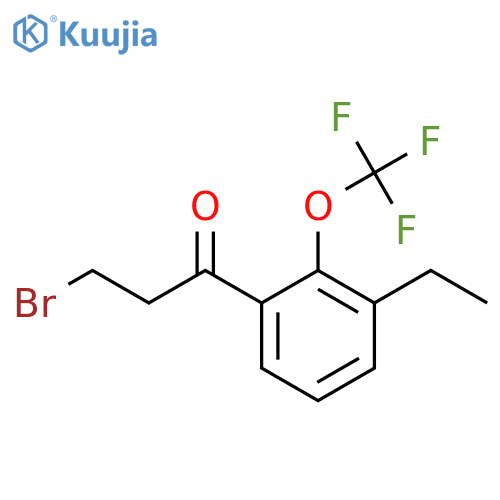 3-Bromo-1-(3-ethyl-2-(trifluoromethoxy)phenyl)propan-1-one structure